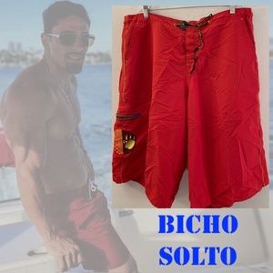 Bicho Solto Board Shorts 34-36 Waist Nylon